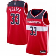 Washington Wizards NBA Basketball Drakter 2021-22 Kyle Kuzma 33# Rød Icon Edition Swingman Drakt..